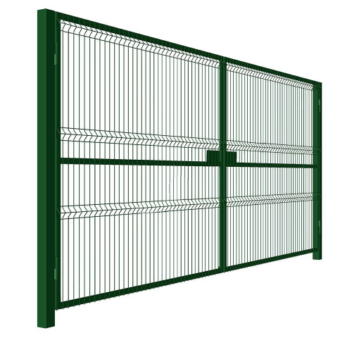 Ворота 3D распашные 2000*5000 RAL 6005 фото ТОО KAZTOR